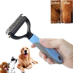 Kucing Pet Bulu Sisir Sikat Perawatan Anjing Shedding Tools Anak Anjing Rambut Shedding Trimmer Pet Bulu Pemangkasan Dematting Deshedd Combs