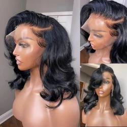 180 Density Body Wave Aaltoileva Lyhyt Bob Peruukki 13x4 13x6 Pitsi edessä Ihmisen Hiukset Intian 4x4 Peruukit 5x1 T Osa Water Wave Remy