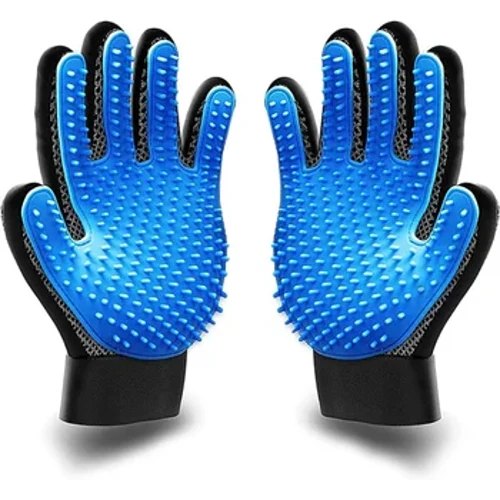 Pet Grooming Kit para sa Dog Cat Rabbit Fur 2 Sided Grooming Brush Bath Cleaning Glove De-Shedding De-Matting Pet Hair