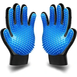 Pet Grooming Kit para sa Dog Cat Rabbit Fur 2 Sided Grooming Brush Bath Cleaning Glove De-Shedding De-Matting Pet Hair