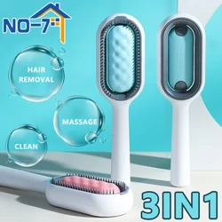 3-in-1 Kucing Sikat Rambut Panjang Remover Sikat untuk Kucing Anjing Silikon Pet Grooming Sisir dengan Lap dan Tangki Air Aksesoris Produk Pet