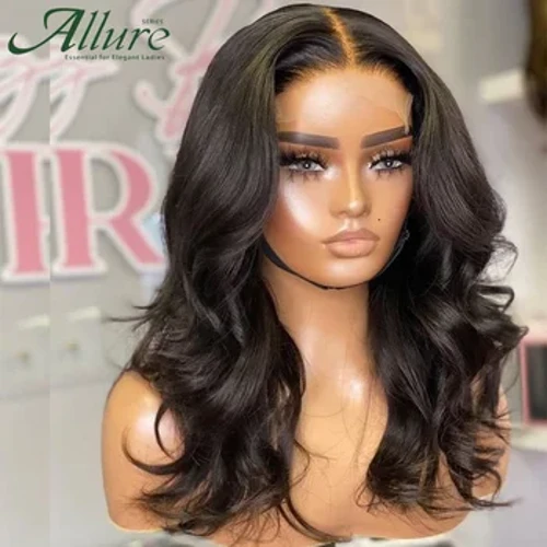Kierper Wave Spëtzekleeder Front Mënsch Hoer Perücken Transparent Spëtzewellen Perücke Pre-gepléckt T Deel Spëtzesperre Brasilianesche Kierper Wave Spëtzesperre Allure