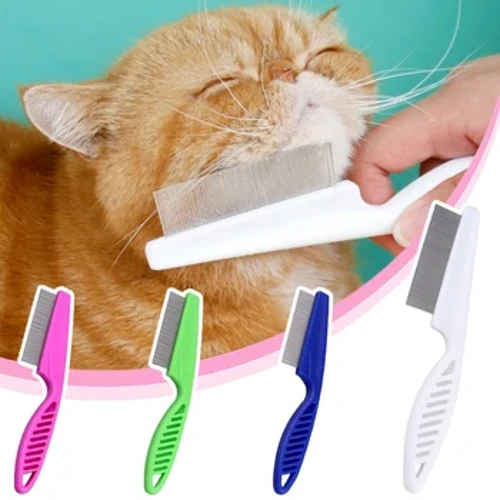 Cíor Madra Peataí Cat Cíor Cruach Dhosmálta Flea le haghaidh Gruaige Madraí Cat Uirlisí Grúmaeireachta Madraí Fuaradh Madraí Cat Soláthairtí Scuab
