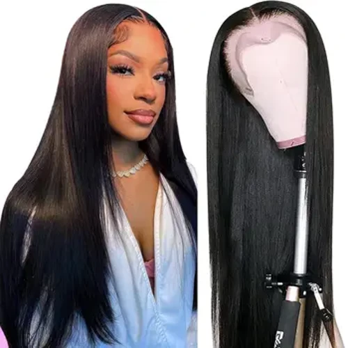 Perruque Lace Front Wig Remy brésilienne lisse et soyeuse, cheveux naturels, 13 × 6 × 1 T, perruque Lace Frontal Wig, densité 250%, pour femmes