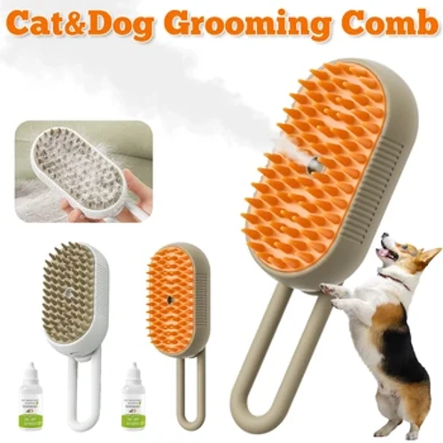 3 In1 Chó Mèo Ướt Bàn Chải Xịt Massage Cho Thú Cưng Lược Tẩy Lông Mèo Lược Chải Lông Mèo Thú Cưng Chó Phụ Kiện