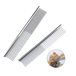 Peigne d'épilation pour animaux de compagnie en acier inoxydable, peigne de toilettage pour animaux de compagnie, élimine en douceur les poils noués, nettoyage de chiens et de chats, fournitures de beauté