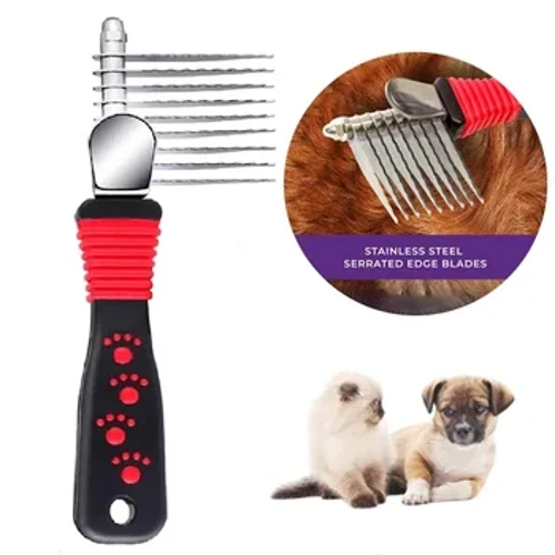 Thú Cưng Dematting Lông Cào Lược Dụng Cụ Chải Lông Chó Mèo Lược Detangling Mờ Hoặc Thắt Nút Lớp Lông Lót Lông Chải Lông Cho Chó bàn Chải