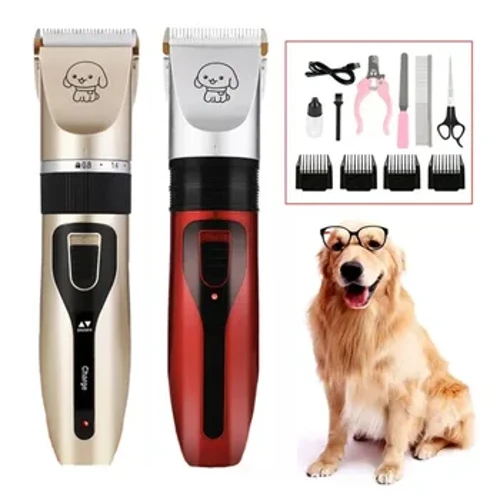 Anjing Profesional Gunting Rambut Listrik Grooming Trimmer kanggo Pets USB Isi Ulang Alat Cukur Desibel Rendah Hewan Gunting Rambut Mesin