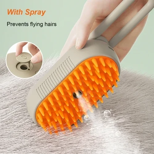 Bàn chải hơi nước cho mèo Bàn chải lông chó ướt át Xịt điện 3 trong 1 Bàn chải lông mèo để chải lông cho thú cưng Lược massage cho chó mèo Lược tẩy lông