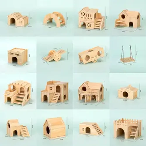 Bréagán Hamster Ábhar Nádúrtha Cobhsaí Bréagán Peataí Teach Hamster Gnáthóg Ainmhithe Beaga Teach Hamsters Corrach