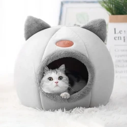 Chompord Nua Deep Codladh I Leaba Gheimhridh Cat Iittle Mat Basket Táirgí Tithe Madraí Beaga Peataí Phuball Cosy Cave Nead Laistigh Cama Gato