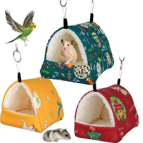 Gwelyau Meddal Cynnes Gaeaf Hamster House Nyth Anifeiliaid Bach ar gyfer Nyth Gwiwerod Gini Mochyn Tŷ Cnofilod Gwely Draenog