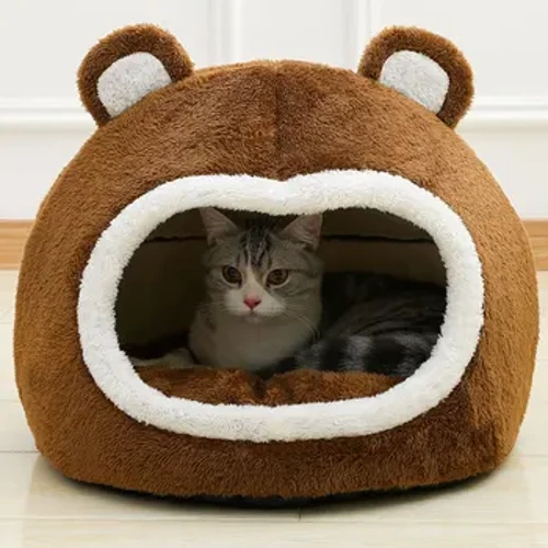 Leaba Cat Greannmhar Teach Peataí Te Bog Fada Plush Piscín Suíochán Lounger Madraí Beaga Leapacha Uaimheanna Phuball Do Sholáthairtí Mat Teach Cat cluthar