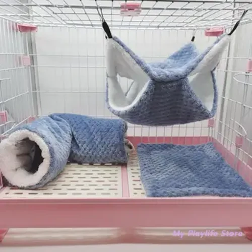 3 Hamster Võng Đường Hầm Đệm Sang Trọng Treo Động Túp Lều Mùa Đông Ngôi Nhà Ấm Áp Động Vật Nhỏ Nơi Ẩn náu cho Chuột Lang Đường tàu lượn
