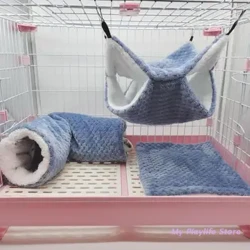 3 Hamster Võng Đường Hầm Đệm Sang Trọng Treo Động Túp Lều Mùa Đông Ngôi Nhà Ấm Áp Động Vật Nhỏ Nơi Ẩn náu cho Chuột Lang Đường tàu lượn