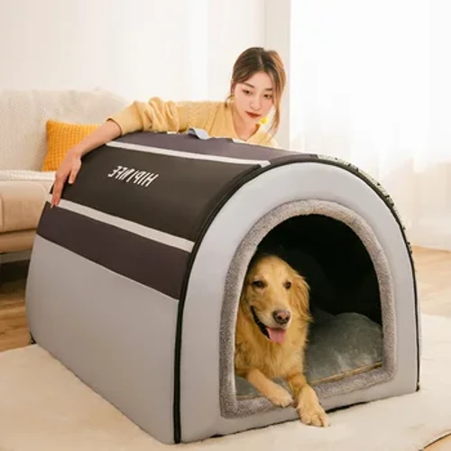 Cuccia lavabile per cani calda e rimovibile per cani di taglia media e grande che viaggiano Lettino per dormire portatile dal design classico