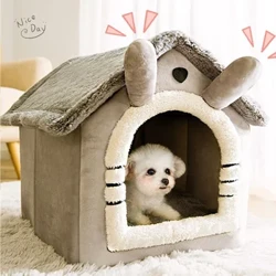 Giường cho chó mèo/chó Có thể gập lại cho thú cưng Giường ngủ có thể tháo rời và giặt được nhà mèo cũi cho nhà chó mèo trong nhà làm tổ