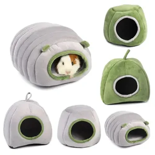 Leaba Muca Guine Hamster Teach Hideout Leaba Codlata do Ghráinneog Fheiréad Chinchilla