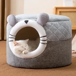 ʻO ka hale ʻīlio ʻīlio pumehana i loko o ka hale moe pipi ʻoluʻolu ma ke ana moena moe hoʻomaha ʻo cat kennel me ka puʻu hiki ke hoʻoneʻe ʻia no ka kitten puppy moe ʻoluʻolu.