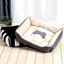 რბილი კატა Puppy Dogs დივანი საწოლი საძილე ტომარა Kennel for Larger Dogs საწოლი პატარა სახლი Cushion Cat საწოლები Cushion Pet პროდუქტი