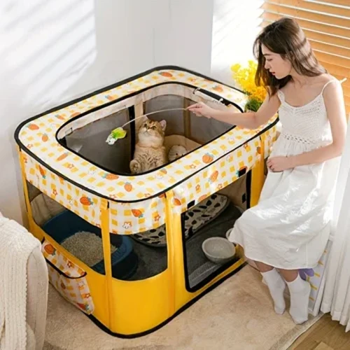 Tragbare faltbare Haustierplaypen, Haustierhäuser für Hunde und Katzen, zusammenklappbarer Zwinger für Hunde, Katzen und Kaninchen