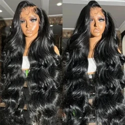 Wig Blaen Las Corff Ton y Corff Llawn Lace Wigiau Gwallt Dynol Dynol i Ferched 30 34 Modfedd 13x4 13x6 Hd Wig Blaen Las Cyn-Plycio Brasil