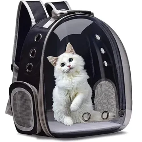 Cat Pet Carrier Ryggsäck Transparent Capsule Bubble Pet Ryggsäck Små djur Valp Kitty Fågel Andas husdjursbärare för resor