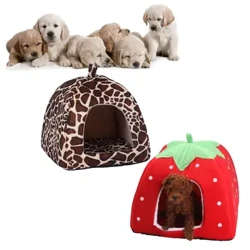 Căpșuni fierbinți pentru animale de companie, câine, pisică, casă, canisa, cățeluș, coș, canisa, pernă caldă lavabilă pentru cățeluș, accesorii pentru animale de companie