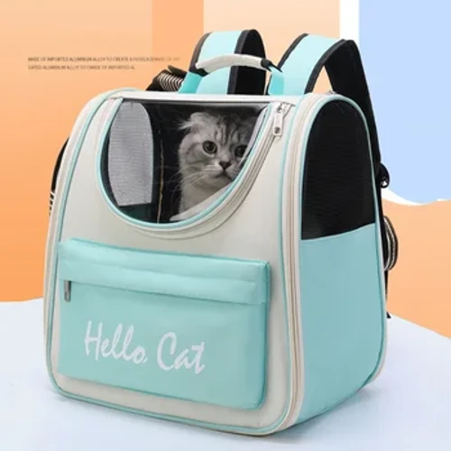 Tas Pembawa Kucing Tahan Angin Tas Ransel Perjalanan Luar Ruangan untuk Kucing Anjing Kecil Angkutan Tas Ransel Kucing Pembawa dengan Bantal