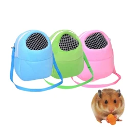 Bærbar utendørs små kjæledyrbærere Bomullsredet pustende netting hamster slyngeveske Varm bag for ekorn Chinchilla tilbehør