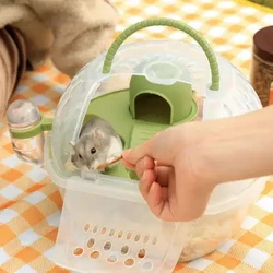 Hamster Bidaia-kaiola Eskuko oparia Bero mantendu Animalia txikia Hamster Irteteko kutxa Hamster Eramaile-kaiola Maskoten osagarriak