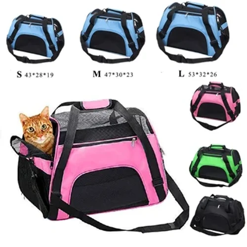 Málaí Cat Mála Iompróir Madraí Inaistrithe Mogalra Málaí Iompróir Breathable do Mhadraí Beaga Cait Foldable Mála láimhe Taisteal Mála Peataí Iompar Mála