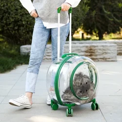 Pet Trolley Case Portable Cat Outing Travel Bag Transparent Lapo Capsule Pusi Fa'afafa Ave Fa'atau A'oa'o