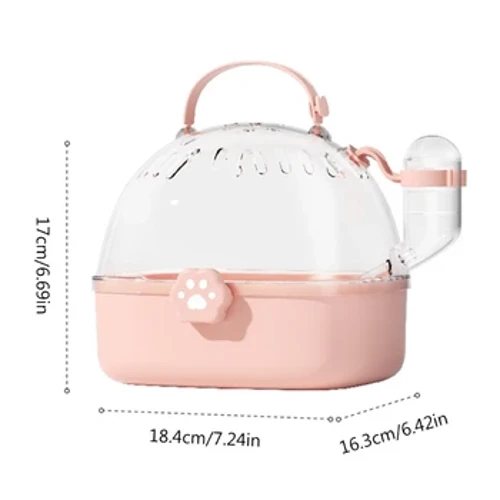 Hamster Outdoor Carriers Cage Portable Hamster Cage na may Malinaw na Malaking Flip Cover para sa Hamster Bird na May dalang Pet Supplies Dropship
