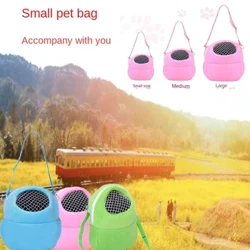 Bärbar utomhusbärare för små husdjur Bomullsbo Andas Mesh Hamster Sling Bag Varmväska för Squirrel Small Animal Carrier