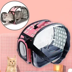ʻO ka ʻeke ʻīlio ʻīlio hiki ke lawe ʻia i nā ʻeke poʻohiwi hikiwawe ka hele ʻana i ka hanu Pet Handbag Basket Backpack Tote Transparent Cage