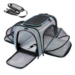 Zaino per trasportini per animali domestici Borsa a tracolla pieghevole portatile traspirante Borse per cani da trasporto Borsa da trasporto per animali domestici da viaggio in uscita