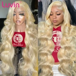 Luvin Full Hd 250% 13x6 613 blondă 40 inch dantelă frontală perucă păr uman culoare presmulsă 13x4 ureche la ureche peruci din dantelă frontală