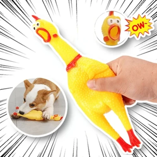 Ngộ nghĩnh La Hét Gà Cho Thú Cưng Nhai Đồ Chơi Bóp Âm Thanh Răng Hàm Nhai Đồ Chơi dành cho Nhỏ Vừa Chó Lớn Gà Cho Thú Cưng chó Đồ Chơi Con Chó Con
