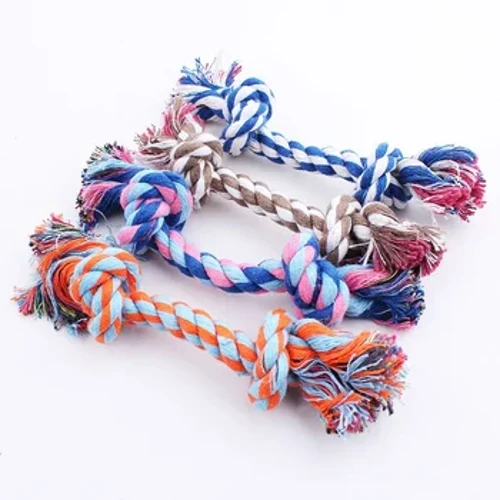 1 Cái Mới Ngẫu Nhiên Mới Thú Cưng Cún Con Nhai Đồ Chơi Cotton Nút Thắt Dây Răng Hàm Đồ Chơi Bền Dây Gai Dầu Thắt Nút Đồ Chơi Chó Thú Cưng răng Làm Sạch Đồ Dùng