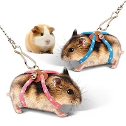 Corda de tração para animais de estimação, ajustável, macia, anti-mordida, corda de treinamento, arnês voador ao ar livre, trela com sino para pássaro, papagaio, mouse, hamster