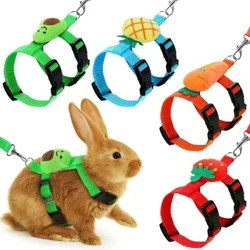 Rabbit Harness and Leash Set Adjustable para sa Maliit na Hayop Ferrets Piggies Hedgehogs Outdoor Walking Cute Dekorasyon