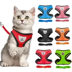 Pet Harness dan Tali Set Lembut Tali Anjing Tali Dada Mesh Bernapas Rompi Adjustable Harness Kerah Kucing Anjing Pet Persediaan