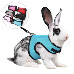 Mutil-Colors Thoáng Khí Thời Trang Vest Nhỏ Thú Cưng Túi Có Thể Điều Chỉnh Dây Nịt Mềm Và Dây Xích Đàn Hồi Bộ Cho Thỏ