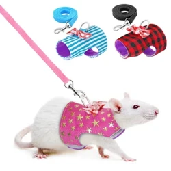 Maliit na Alagang Hayop Traction Strap Panlabas na Traction Rope para sa Rabbit Hamster Mouse Chinchilla Ferret Squirrel Dutch Pig Damit Pet Leash