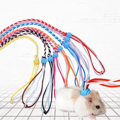 1,4 m 2,0 m hamster ajustabil pentru animale de companie frânghie frânghie gerbil frânghie bumbac guler de plumb pentru șobolan șoarece hamster lesă cușcă pentru animale de companie