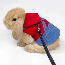 'Olu Bunny Pet Vest Nā mea komo i waho Leash Rabbit Lole Harness Strap Leash no Rabbit 'A'ahu ​​Lole Ho'opa'a no ka Rabbit