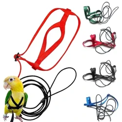 Rangi 4 Parrot Harness 1.2m/1.3m ndege wa pet leash nje ya kuruka kamba kamba kamba bendi inayoweza kurekebishwa ya anti-bite kamba