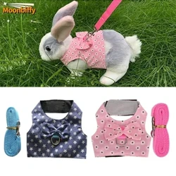 Động Vật Nhỏ Ngoài Trời Đi Bộ Dây Và Dây Xích Bộ Quần Áo Dễ Thương Cho Chó Con Mèo Con Lợn Bunny Chinchillas Vòng Cổ Thỏ Áo Vest