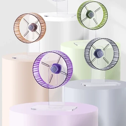 Tahimik na Hamster Exercise Wheels Tahimik Spinner Hamster Running Wheels Adjustable Stand para sa Hamsters Gerbils Mice Maliit na Hayop